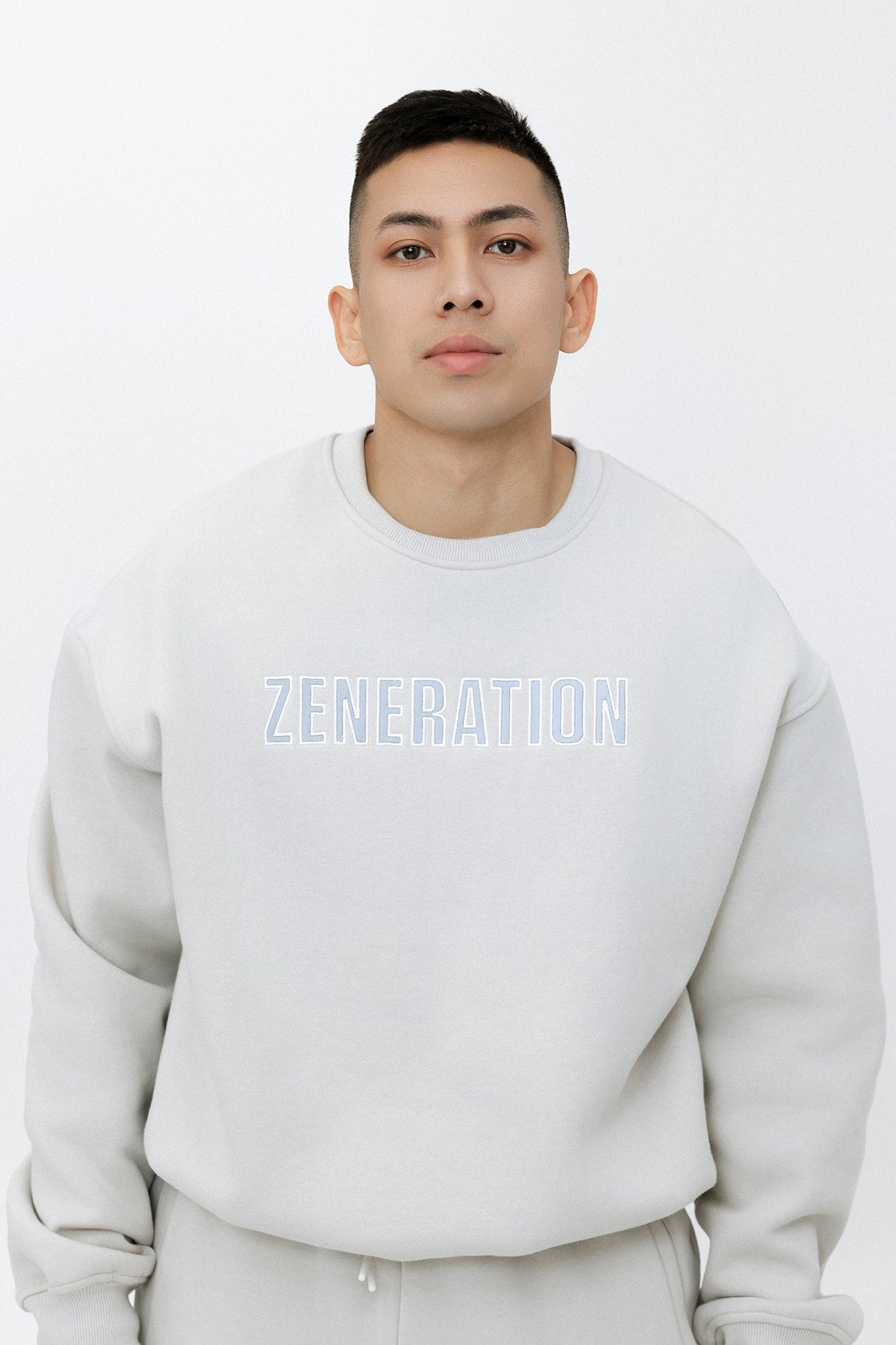 "QUESTION" Fleece Sweatshirt Round Neck - Vanilla Blast