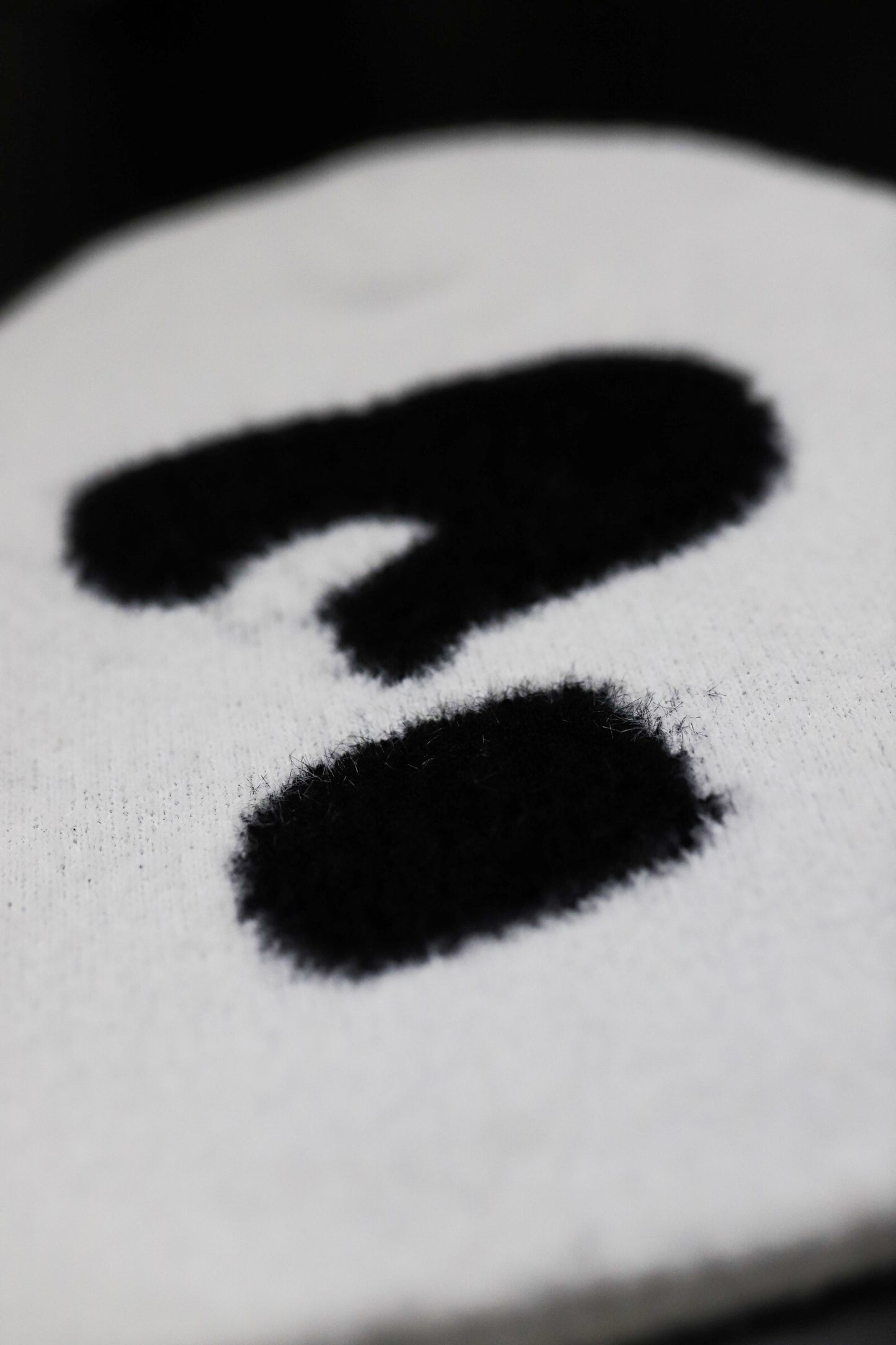 "?" Cuffless Beanie - Frosty White
