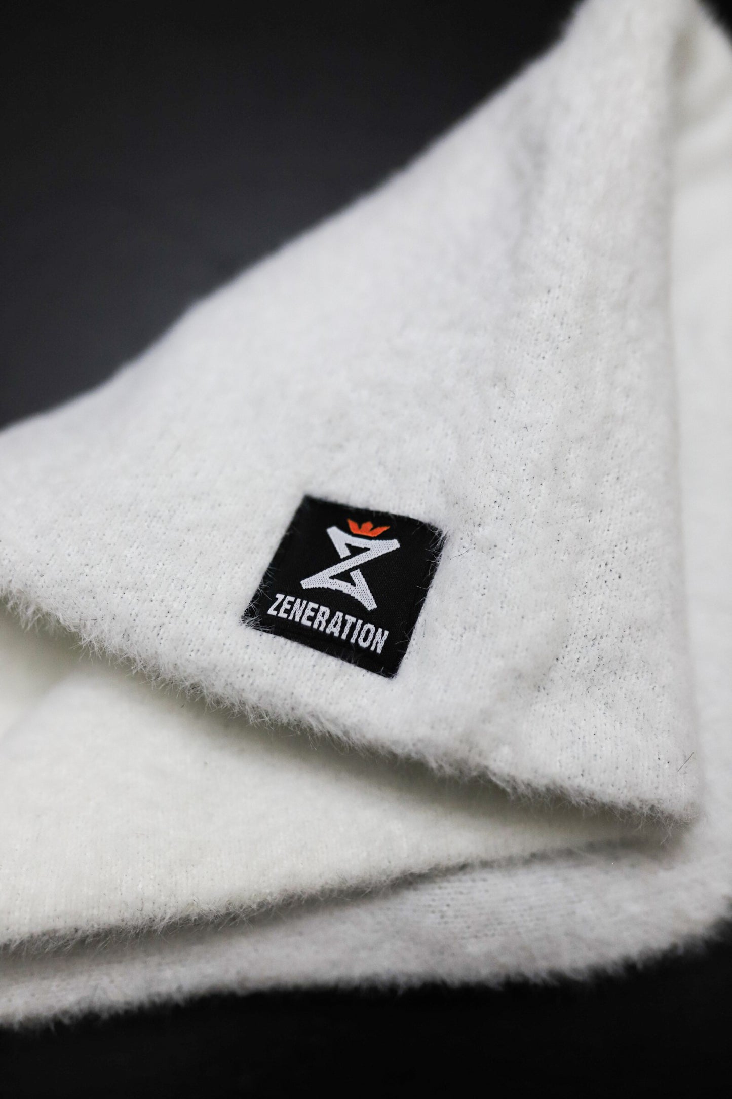 "?" Cuffless Beanie - Frosty White