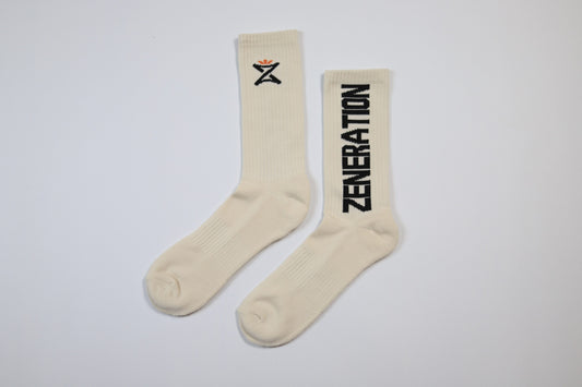 "Dual-Side" Terry Sock "Cream"